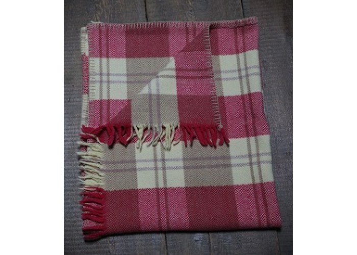 Strawberry, Milk Chocolate & Buttermilk fringed baby blanket BB52